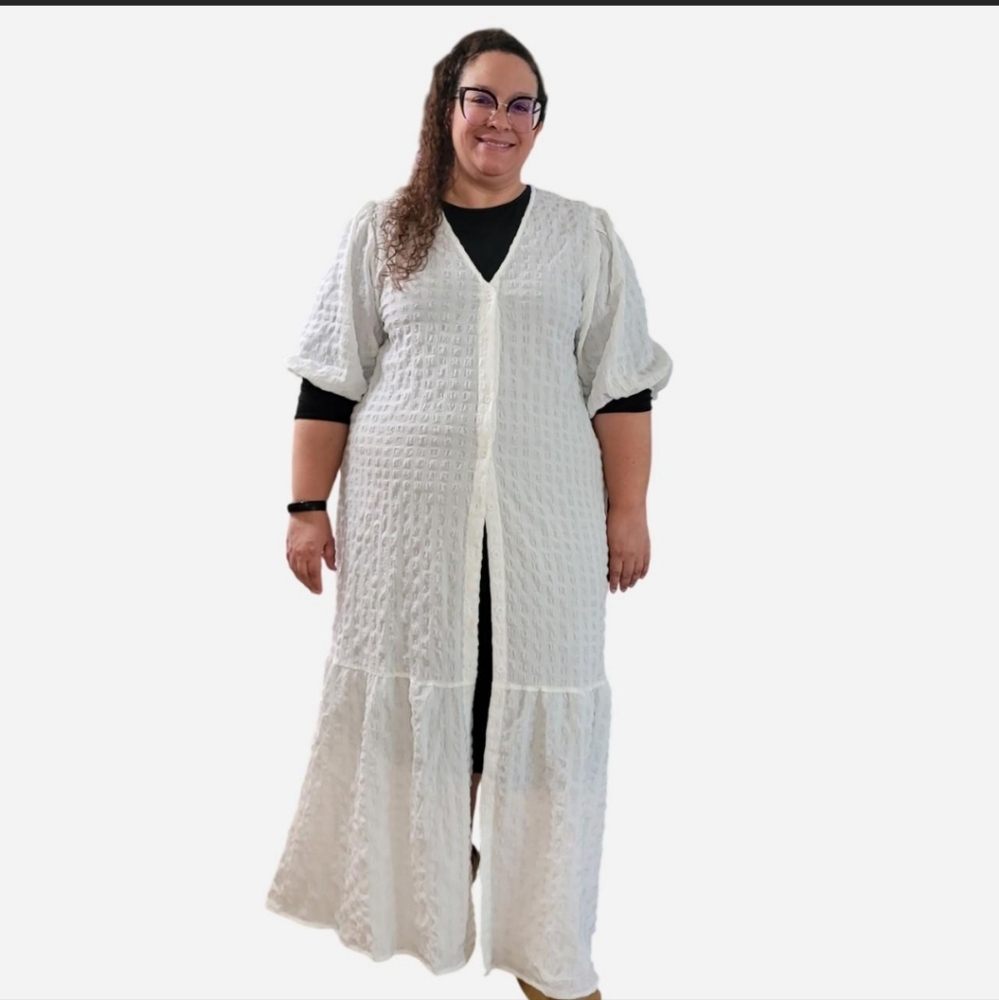 White Button-up Dress Jacket